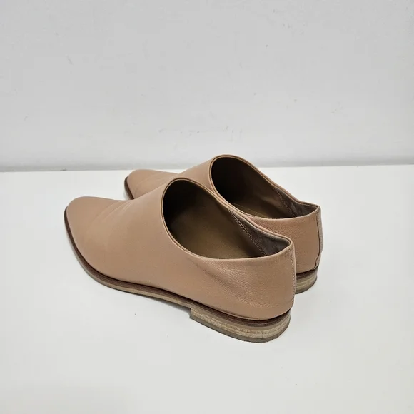 Everlane Modern Babo Mule Flats Slip On Leather Size 7 Pointy Toe Beige - Picture 4 of 7